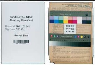 Entnazifizierung Paul Hassel , geb. 18.01.1893 (Angestellter)