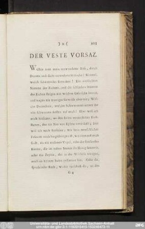 Der Veste Vorsaz.