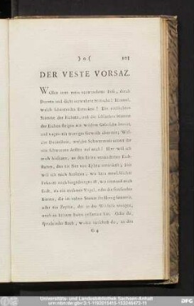 Der Veste Vorsaz.