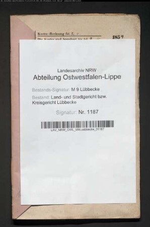Erblasser: Schütte, Friedrich Wilhelm; Erblasser: Schütte, Marie Charlotte, geb. Gerdom: