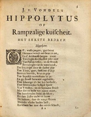 J. V. Vondels Hippolytus of Rampzalige kuischeit : Treurspel