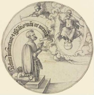 Ein Stifter vor Christus als Weltenrichter