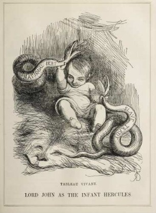 Lord John as the infant Hercules
