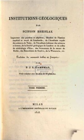 Institutions géologiques, 1