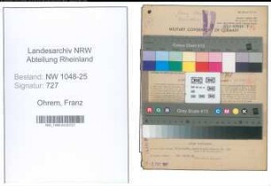 Entnazifizierung Franz Ohrem , geb. 21.04.1910 (Spediteur)