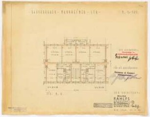 Wohnhausbebauung Mannheimer Straße, Berlin-Wilmersdorf: Typ M.6: Grundriss Wohnung 1:100