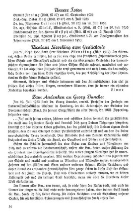 Nicolaus Sieveking zum Gedächtnis