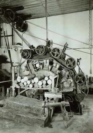 Holzschliffmaschine, Holzschleiferei Karl Wenzel, Weigmannsdorf-Müdisdorf, 1908