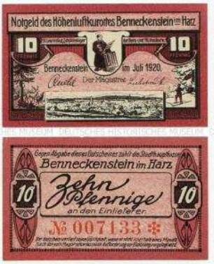 Beneckenstein, Notgeld 10 Pfennig