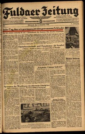 Ausgabe vom Mittwoch, den 06. Dezember 1944.