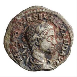 Münze, Denar, 222 n. Chr.