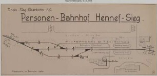 Hennef Personenbahnhof: Gleisplan