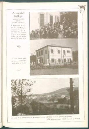 Actualidad Gallega : [Vistas de la] Inauguración de un grupo escolar