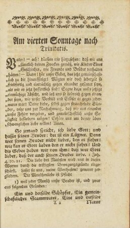 Am vierten Sonntage nach Trinitatis.