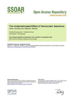 The Underestimated Effect of Democratic Sanctions