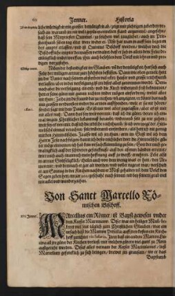 Von Sanct Marcello Römischen Bischoff.