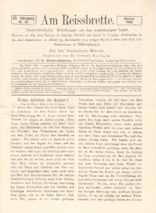 Nr. 10. Oktober 1903.