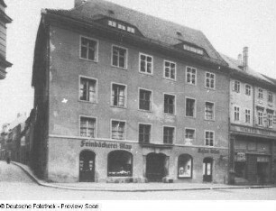Bautzen, Innere Lauenstraße 3. Wohnhaus mit Läden (1709/1720). Straßenansicht