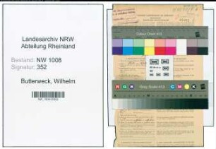 Entnazifizierung Wilhelm Butterweck , geb. 10.11.1894 (Metzger)