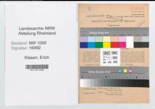 Entnazifizierung Erich Klasen, geb. 07.07.1922 (Verw.Angest.)