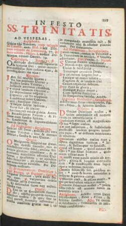 In Festo SS. Trinitatis
