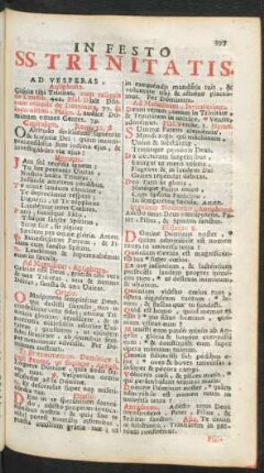 In Festo SS. Trinitatis