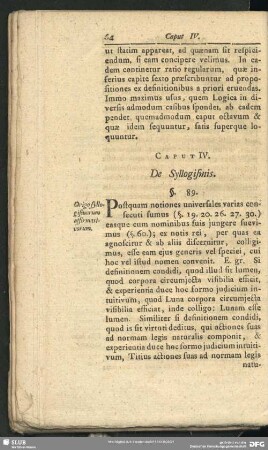 Caput IV. De Syllogismis