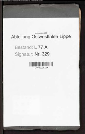 Beanstandete Dienstführung des Amtsassessors Seiff zu Schötmar