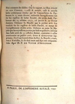 Arrest Du Conseil D'Etat Du Roi, Du 18 Mars 1753 : Extrait des Registres du Conseil d'État