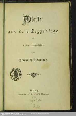 1: Allerlei aus dem Erzgebirge in Bildern und Geschichten