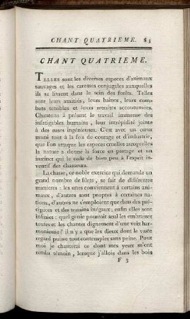 Chant Quatrieme.