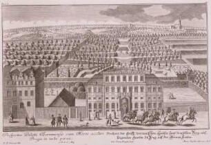 Prag "Prospect des Gräffl. Tzerninischen Hauses samt demselben Berg-aufsteigenden Garten zu Prag auf der Kleinen Seiten"