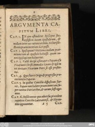 Argumenta Capitum Libri.