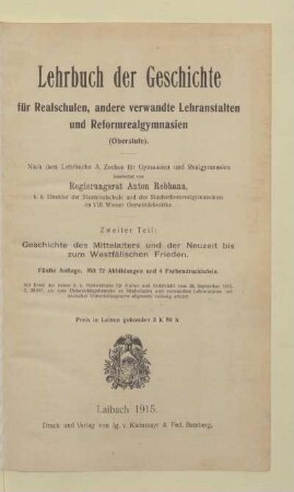 Teil 2, [Schülerband]: Geschichte des Mittelalters und der Neuzeit bis zum Westfälischen Frieden : (Oberstufe)