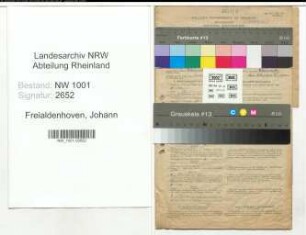 Entnazifizierung Johann Freialdenhoven, geb. 15.06.1894 (Hausmeister)