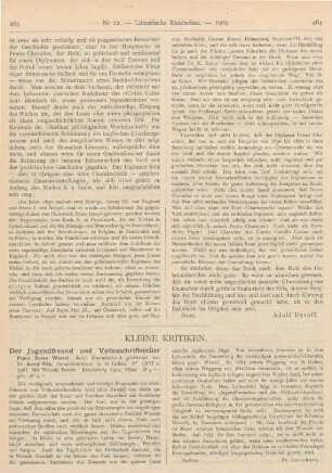 463-466 Kleine Kritiken