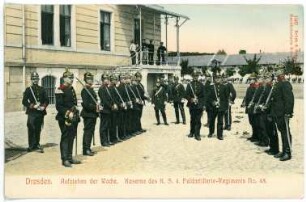 Dresden. Kaserne des Königlich Sächsischen 4. Feldartillerie-Regiments No. 48, Wachaufzug