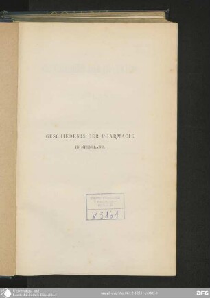 Geschiedenis der Pharmacie in Nederland