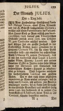 199-226, Der Monath Julius.