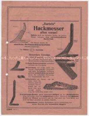 "Bartels" Hackmesser allen voran!