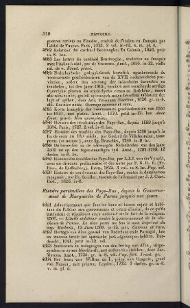318-406, Histore particulière des Pays-Bas ... - Extraites Historiques