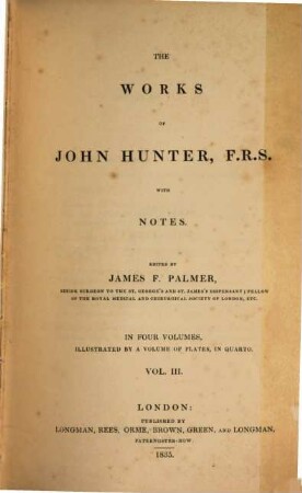 The Works of John Hunter : with notes. 3 (1835)