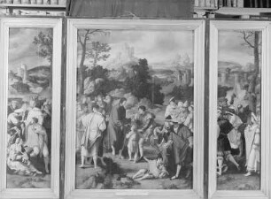 Flügelaltar mit der Heilung des Blinden von Jericho