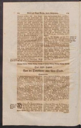 Das sechste Capitel. Von der Dorotheen- oder Neu-Stadt