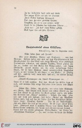 2: Neujahrsbrief eines Elsässers