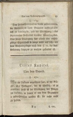 Eilftes Kapitel. Von dem Beweise.