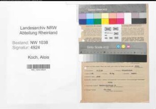 Entnazifizierung Alois Koch , geb. 21.06.1896 (Bahnbeamter)