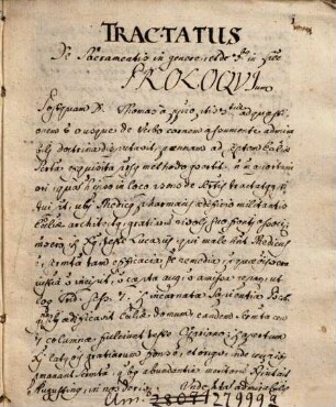 Tractatus de sacramentis in genere et de tribus in specie - BSB Clm 27999 a