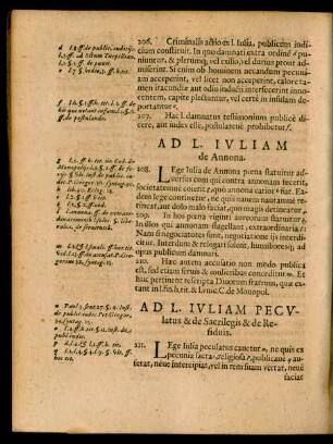 Ad L. Iuliam Peculatus & de Sacrilegis & de Residuis.
