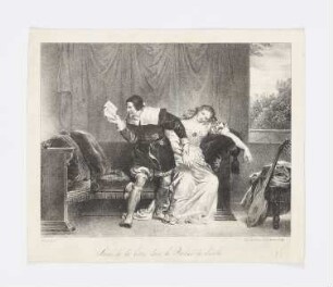 Scène de la lettre dans le Barbier de Séville